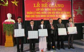 62 đội viên của Yên Bái và Sơn La tốt nghiệp lớp bồi dưỡng làm Phó Chủ tịch xã 